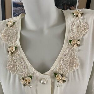 Vintage Marshall Rousso Cream Dress